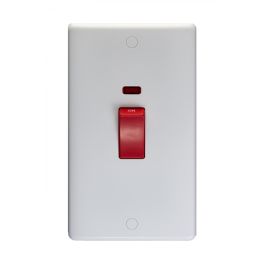 Eurolite Enhance White Plastic 45Amp Switch with Neon Indicator White