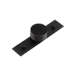 Sturt Cupboard Knobs 40mm Stepped Matt Black - By Frelan Hardware - HOX-440MB-6090MB