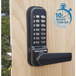 Borg BL4401 MG Pro ECP - Easicode Pro, Marine Grade Lever Keypad, Inside Lever Handle, Optional Holdback, MG Pro (Black) Finish