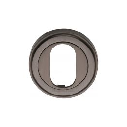 Heritage Brass Oval Profile Cylinder Escutcheon Matt Bronze finish