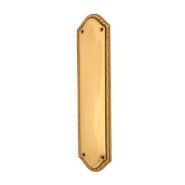 Georgian Half Round Finger Plate 295mm Polished Brass