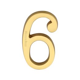 Heritage Brass Numeral 6 Concealed Fix 76mm (3") Polished Brass finish