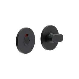CR-801 Black Thumb Turn & Lock Round Rose w/ Indicator - By Frelan Hardware - CR-801AJ7MB