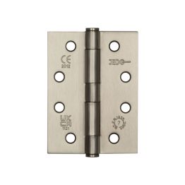 Jedo Grade 7 Steel Heavy Duty Button Tip Hinges 102x76x2.5mm Satin Nickel - By Frelan Hardware - J451BT-SN