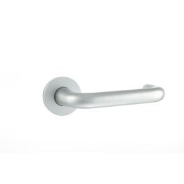 CleanTouch Anti-Bac RTD Safety Lever on Round Rose - Satin Stainless Steel