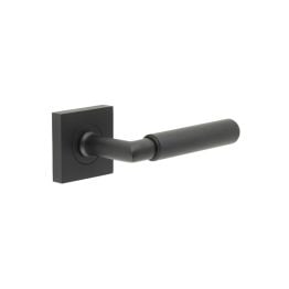 Piccadilly Door Handle on Square Plain Rose Black - By Frelan Hardware - BUR40KIT331