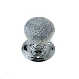 Jedo Porcelain Mortice Door Knobs Grey - By Frelan Hardware - JC40PC