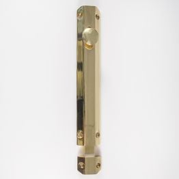 Surface Bolt 203mm - Polished Brass