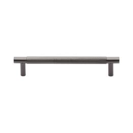 Heritage Brass Cabinet Pull Partial Knurl Design 128mm CTC Matt Bronze finish