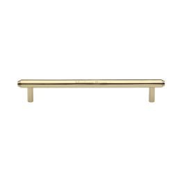 Heritage Brass Cabinet Pull Stepped Design 160mm CTC Polished Brass finish