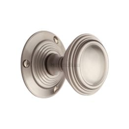 Heritage Brass Mortice Knob on Rose Goodrich Design Satin Nickel finish