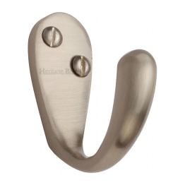 Heritage Brass Single Robe Hook Satin Nickel finish