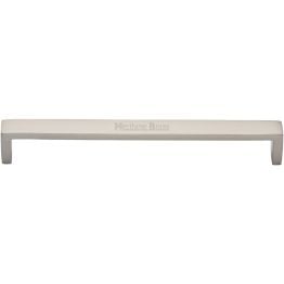Heritage Brass Cabinet Pull Wide Metro Design 203mm CTC Satin Nickel Finish