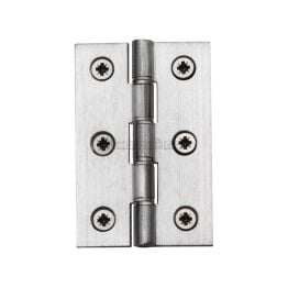 Heritage Brass Hinge Brass with Phosphor Washers 3" x 2" Satin Chrome finish
