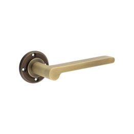 Fitzrovia Door Handles No Rose Antique Brass - By Frelan Hardware - BUR15AB
