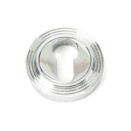 Polished Chrome Round Euro Escutcheon (Beehive)