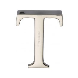 Heritage Brass Alphabet T Pin Fix 51mm (2") Polished Nickel Finish
