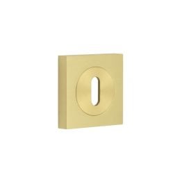 Burlington Standard Keyway Escutcheons Square Plain Rose Satin Brass - By Frelan Hardware - BUR-60SB-171SB