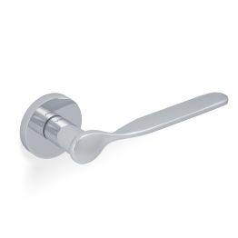 Valli Perkins&Will Lever on Round Rosette - Polished Chrome PVD