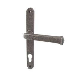 Antique Narrow Plate locksets 92mm Centres 240x28mm Pewter - By Frelan Hardware - PEW700