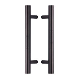 Heritage Brass Back to Back Door Pull Handle Bar Design 305mm Matt Bronze Finish