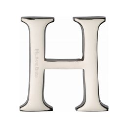 Heritage Brass Alphabet H Pin Fix 51mm (2") Polished Nickel Finish