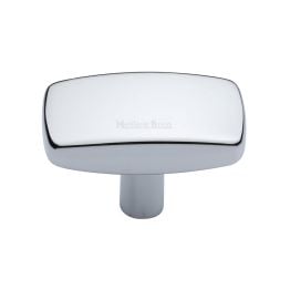 Heritage Brass Cabinet Knob Rectangular Design 41mm Polished Chrome finish