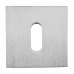 Oro&Oro Key Escutcheons on Square Rose - Satin Chrome