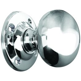 Jedo Mushroom Mortice Door Knobs 57mm Diameter 57mm Polished Chrome - By Frelan Hardware - JV172BPC