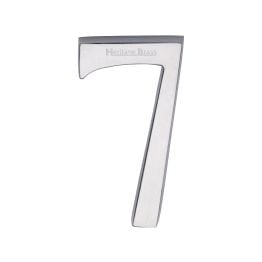 Heritage Brass Numeral 7 Concealed Fix 76mm (3") Satin Chrome finish