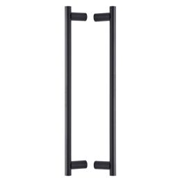 Heritage Brass Back to Back Door Pull Handle Round Bar Design 489mm Matt Bronze Finish