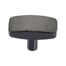 Heritage Brass Cabinet Knob Rectangular Hammered Design 47mm Matt Bronze finish
