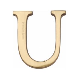 Heritage Brass Alphabet U Pin Fix 51mm (2") Polished Brass Finish