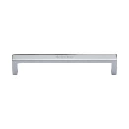 Heritage Brass Cabinet Pull Wide Metro Design 160mm CTC Polished Chrome Finish