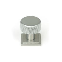 Satin Chrome Brompton Cabinet Knob - 25mm (Square)