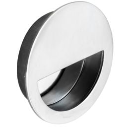 Circular Flush Pull - Bright Stainless Steel