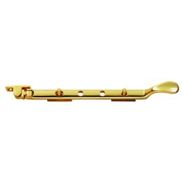 Victorian Casement Stay 270mm - Polished Brass