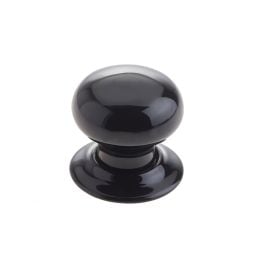 Jedo Porcelain Mortice Door Knobs Black - By Frelan Hardware - JC60