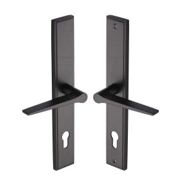 Heritage Brass Multi-Point Door Handle Lever Lock Gio LH Design Matt Bronze finish