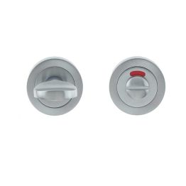 Jedo Designer Turns & Releases 50mm Round Rose with Indicator 50x10mm Satin Chrome - By Frelan Hardware - JV421SC