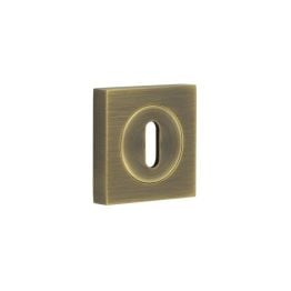 Burlington Standard Keyway Escutcheons Square Plain Rose Antique Brass - By Frelan Hardware - BUR-60AB-171AB