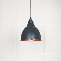 Smooth Copper Brindley Pendant in Soot