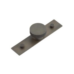 Thaxted Cupboard Knobs 40mm Plain Backplate Dark Bronze - By Frelan Hardware - HOX-240DB-5090DB