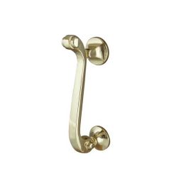 Jedo Scroll Door Knockers 135mm Polished Brass - By Frelan Hardware - JV1PB