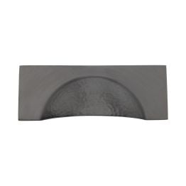 Heritage Brass Drawer Cup Pull Hampshire Hammered Design 57mm CTC Matt Bronze Finish