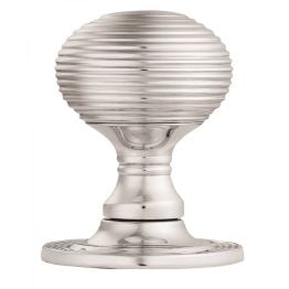 Queen Anne Mortice Knob - Polished Chrome