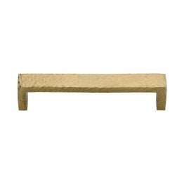 Heritage Brass Cabinet Pull Hammered Wide Metro Design 160mm CTC Satin Brass Finish