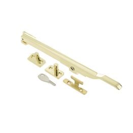 Modern Lockable Casement Stays 250mm Polished Brass - By Frelan Hardware - JW77LPB