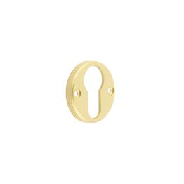 Burlington Westbourne Knurled Euro Profile Escutcheon Satin Brass - By Frelan Hardware - BUR181SB