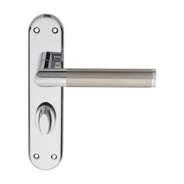 Serozzetta Scope Lever On Wc Backplate - Polished Chrome Satin Nickel